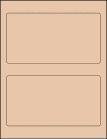 Sheet of 7.5" x 4" Light Tan labels