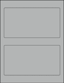 Sheet of 7.5" x 4" True Gray labels