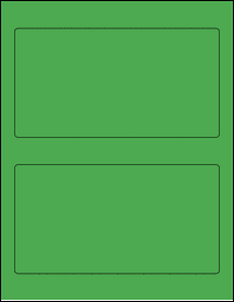 Sheet of 7.5" x 4" True Green labels