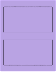 Sheet of 7.5" x 4" True Purple labels