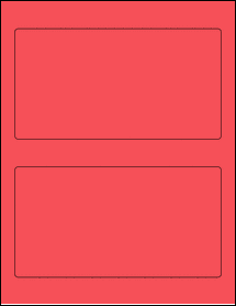 Sheet of 7.5" x 4" True Red labels