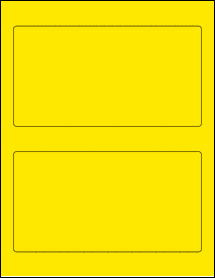 Sheet of 7.5" x 4" True Yellow labels
