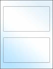Sheet of 7.5" x 4" White Gloss Laser labels