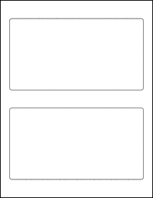 Sheet of 7.5" x 4" Aggressive White Matte labels
