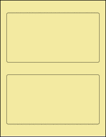 Sheet of 7.5" x 4" Pastel Yellow labels