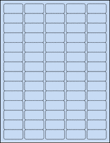 Sheet of 1.5" x 0.75" Pastel Blue labels