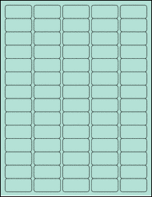 Sheet of 1.5" x 0.75" Pastel Green labels