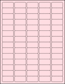 Sheet of 1.5" x 0.75" Pastel Pink labels