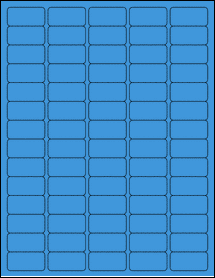 Sheet of 1.5" x 0.75" True Blue labels