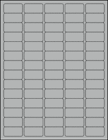 Sheet of 1.5" x 0.75" True Gray labels