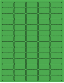 Sheet of 1.5" x 0.75" True Green labels