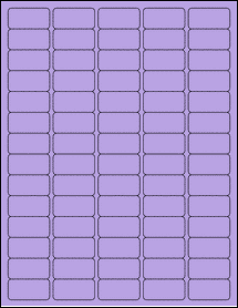 Sheet of 1.5" x 0.75" True Purple labels