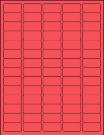 Sheet of 1.5" x 0.75" True Red labels