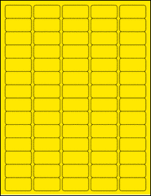 Sheet of 1.5" x 0.75" True Yellow labels