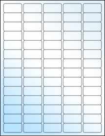Sheet of 1.5" x 0.75" White Gloss Laser labels