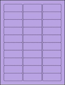 Sheet of 2.458" x 1" True Purple labels