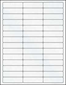 Sheet of 2.625" x 0.75" Clear Matte Inkjet labels