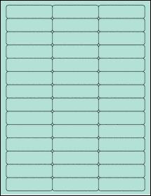 Sheet of 2.625" x 0.75" Pastel Green labels