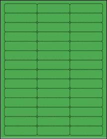 Sheet of 2.625" x 0.75" True Green labels