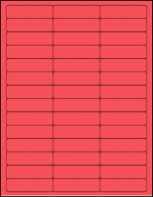 Sheet of 2.625" x 0.75" True Red labels