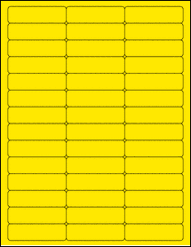 Sheet of 2.625" x 0.75" True Yellow labels