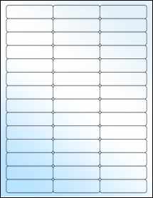 Sheet of 2.625" x 0.75" White Gloss Laser labels