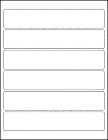 Sheet of 8" x 1.5"  labels