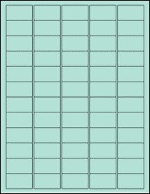 Sheet of 1.5" x 0.875" Pastel Green labels