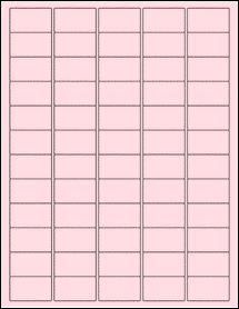 Sheet of 1.5" x 0.875" Pastel Pink labels