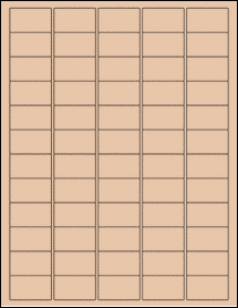 Sheet of 1.5" x 0.875" Light Tan labels