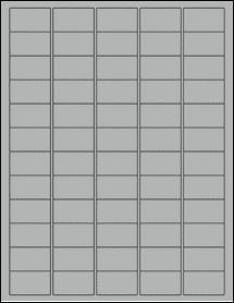 Sheet of 1.5" x 0.875" True Gray labels