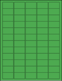Sheet of 1.5" x 0.875" True Green labels