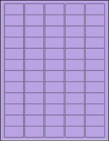Sheet of 1.5" x 0.875" True Purple labels