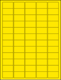Sheet of 1.5" x 0.875" True Yellow labels