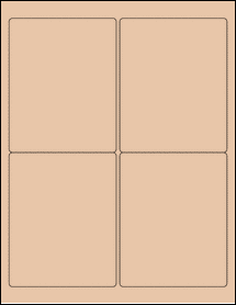 Sheet of 3.9" x 4.875" Light Tan labels