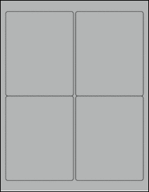 Sheet of 3.9" x 4.875" True Gray labels
