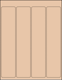 Sheet of 1.959" x 9.795" Light Tan labels