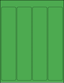 Sheet of 1.959" x 9.795" True Green labels