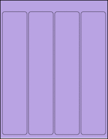 Sheet of 1.959" x 9.795" True Purple labels