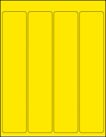 Sheet of 1.959" x 9.795" True Yellow labels