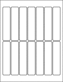 Sheet of 1" x 4.5" Blockout for Laser labels