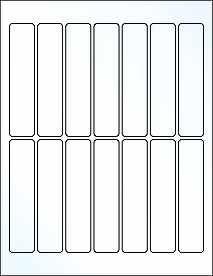 Sheet of 1" x 4.5" Clear Gloss Laser labels