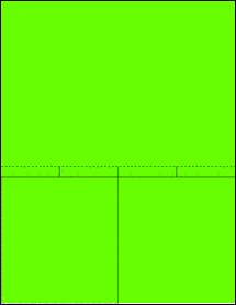 Sheet of 8.5" x 6" Custom Fluorescent Green labels