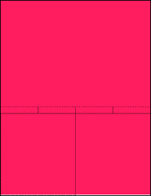 Sheet of 8.5" x 6" Custom Fluorescent Pink labels