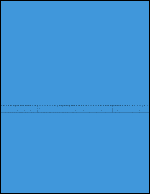 Sheet of 8.5" x 6" Custom True Blue labels