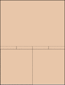 Sheet of 8.5" x 6" Custom Light Tan labels