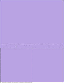 Sheet of 8.5" x 6" Custom True Purple labels
