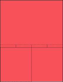 Sheet of 8.5" x 6" Custom True Red labels