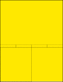 Sheet of 8.5" x 6" Custom True Yellow labels