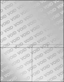 Sheet of 8.5" x 6" Custom Void Silver Polyester labels